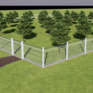 Clôture de jardin en fer forgé sur mesure, revêtement poudré, écologique, élégante, décorative, sûre, durable, intemporelle, pour une vie en plein air - Product Image 3