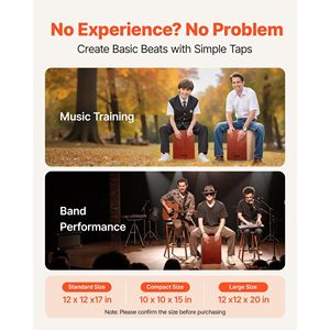 Cajon en bois de bouleau, instrument de percussion avec cordes de guitare, tambour en bois - Product Image 6