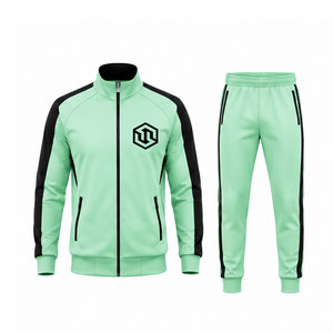 Ensemble de survêtement de sport de luxe pour homme |   Veste de sport tendance, pantalon de jogging |   Hiver 100% polyester, séchage rapide, antibactérien - Product Image 1