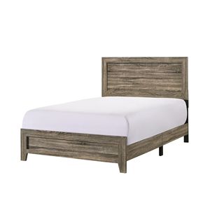 Bellissimo Letto a Pannello Singolo in Stile Contemporaneo, Finitura Grigia, Tessuto Elegante, Mobili per Camera da Letto in Legno - Product Image 2