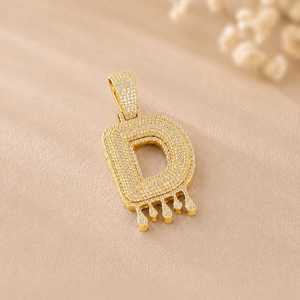 Pendentif Hip Hop en Moissanite VVS Ronde Taille Brillant, Plaqué Rhodium, Sertie de Diamants, Fait Main, Unisexe - Product Image 4