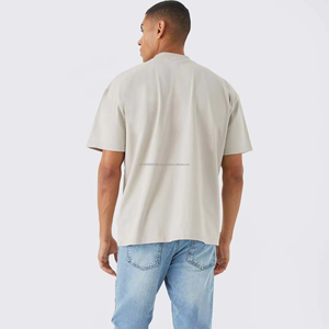 220 250 GSM hombres camiseta de gran tamaño impresión personalizada camisetas de lujo 100% algodón esencial boxy fit fabricante de camisetas - Product Image 5