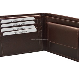 Portefeuille homme en cuir véritable marron, minimaliste, fin, à fermeture pliante, pour usage quotidien, court, en polyester, porte-cartes de crédit long, RFID - Product Image 6