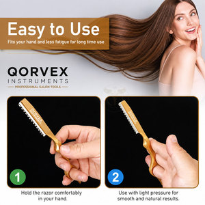 Rasoirs à cheveux de luxe en acier inoxydable de haute qualité pour couper les cheveux - Product Image 5