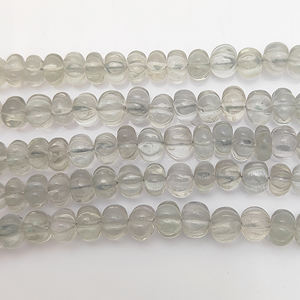 ลูกปัดอะเมทิสต์สีเขียวธรรมชาติรูปฟักทองขนาด 5–7 มม. ลูกปัดควอตซ์แกะสลักรูปเมลอน ขายส่งอุปกรณ์อัญมณี - Product Image 6