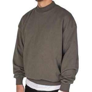 Pull-over à col rond surdimensionné pour hommes, sweat à capuche en tissu polaire, streetwear respirant avec logo personnalisé pour l'hiver - Product Image 4