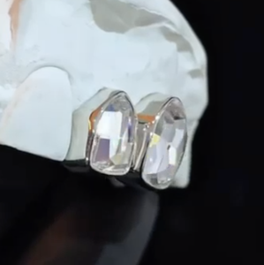 Grillz dentaire solitaire en diamant de laboratoire de forme personnalisée, couleur E, taille fantaisie, certifié par un tiers, fabricant Gujarat RAAMAA - Product Image 5