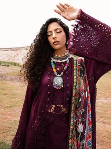 Ensemble de vêtements indiens et pakistanais en coton brodé de qualité supérieure, collection été, robe en coton 3 pièces pour femmes 2026 - Product Image 2