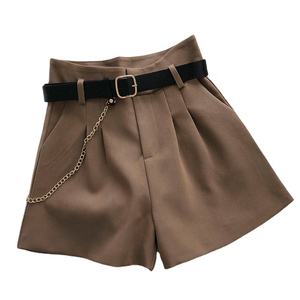 Nouveaux shorts décontractés OEM pour femmes, taille mi-haute élastique, style streetwear, couleur unie, écologiques, 100 % coton, séchage rapide, satin, printemps-été - Product Image 1