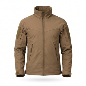 Veste d'hiver unisexe décontractée à col montant, imperméable et coupe-vent, 100 % polyester, en polaire, avec fermeture éclair intégrale et logo sur le devant - Product Image 1