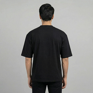 T-shirt Homme Oversize Imprimé Haute Densité Premium Respirant Écologique Impression Graphique en Relief Coton Lourd Tricoté Coupe Ample - Product Image 4