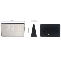 Calendrier numérique multifonctionnel avec horloge LED de température Réveil de chevet simple à 3 jeux avec affichage de la semaine Horloge intelligente