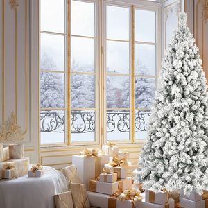 Sapin de Noël artificiel floqué de 2,13 m avec 1060 pointes mixtes en PVC et en pin - Product Image 2