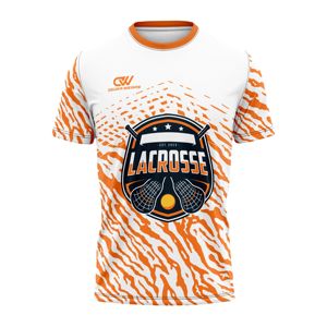 เสื้อวอร์มอัพทีมเยาวชนแบบซับลิเมชั่นสั่งทำพิเศษ แห้งเร็ว ระบายอากาศได้ดี ผลิตจากโพลีเอสเตอร์ 100% เสื้อสำหรับยิงลาครอสสำหรับเด็กผู้หญิง ผู้ผลิต OEM - Product Image 1