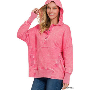 Sudaderas de Invierno con Diseño Único y Lavado Ácido para Mujer, Fabricante Personalizado, Transpirables, Nuevo Estilo, 100% Algodón, Personalizables - Product Image 3