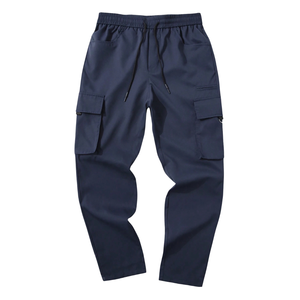 Custom Mens Cargo Jogger Pants 100% Cotton Canvas Casual Multi Pocket Drawstring Waist Outdoor Work Wear Comfort Fit - Product Image 3