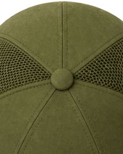 Men Olive Green Mesh Panel Sports Cap Breathable Lightweight Adjustable Summer Running Training Outdoor Baseball Hat For Men Use - Product Image 5