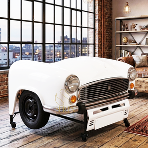 โต๊ะทำงาน SUREN SPACE สีขาว ผลิตจากไม้เนื้อแข็งรีไซเคิลจากชิ้นส่วนรถยนต์ เป็นมิตรต่อสิ่งแวดล้อม - Product Image 1