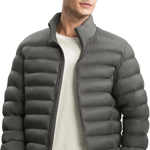 Custom Plus Size Men's Puffer <b>Jacket</b> Warm Lightweight Quilted Winter Coat Windproof Insulated Outerwear - Product Image 2