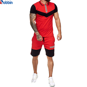 Conjuntos de Camisas para Hombre, Camisa Polo de Manga Corta con Bloques de Color Amarillo y Negro y Pantalones Cortos, Ropa Deportiva Casual de Secado Rápido para Verano - Product Image 3