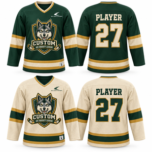 Camiseta de Hockey sobre Hielo Reversible Personalizada BLACKTHORN, Cuello en V, Manga Larga, Malla Transpirable, Unisex para Adultos, 420gsm, Impresión Sublimada - Product Image 1