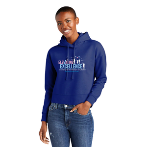 Hoodie court en molleton bleu modeste, en mélange de coton doux, à manches longues, pour un style décontracté et un usage quotidien – Collection Excellence Élevée - Product Image 2