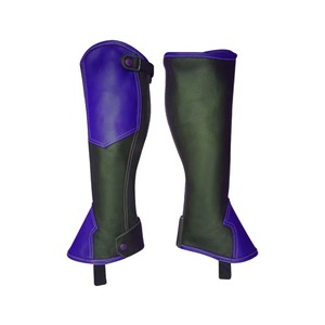 Custom Soft Suede Horse Riding <b>Chaps</b> Adjustable Equestrian <b>Half</b> Gaiters Outdoor Horseback Riding Protective Leg Calf Shield - Product Image 6