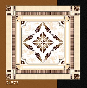 Carreaux de sol en céramique brillants 400x400mm, design classique à motifs floraux, carreaux d'intérieur, série de carreaux en céramique brillants 400x400mm - Product Image 2