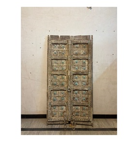 <b>Antique</b> Solid Wood Door Panels with Hand Carved <b>Frame</b> Luxury Villa Front Door for Restaurants Hotels Home Furniture - Product Image 1