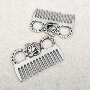 Cepillo de metal para caballos con diseño de cabeza de caballo para el cuidado de animales, para caballos, ovejas y cabras. - Product Image 4