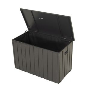 120-Gallon Metal Deck <b>Box</b> with Oxford Fabric <b>Storage</b> Bag <b>Lockable</b> Waterproof Outdoor Patio <b>Storage</b> Built for Convenience - Product Image 1