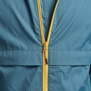 Hot Sale Mens Teal <b>Lightweight</b> Windbreaker <b>Jacket</b> Full Zip Hooded Breathable Outdoor <b>Running</b> Hiking Shell With Contrast Zipper - Product Image 3