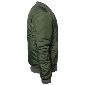 <b>Mens</b> Bomber <b>jacket</b> Nylon bomber <b>jacket</b> with full zip front, <b>utility</b> sleeve pocket and ribbed trim Wholesale custom OEM apparel - Product Image 2