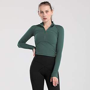 Vestes de sport pour femmes, coupe ajustée, à capuche, manches longues, pour la gym, le fitness et le yoga, avec trous pour les pouces - Product Image 2