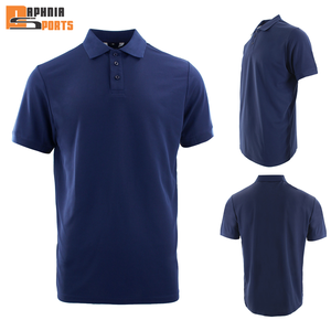 T-shirt de rugby personnalisé de haute qualité, broderie unie, coupe ample, manches courtes, en coton tricoté anti-plis pour homme, idéal pour le golf - Product Image 1