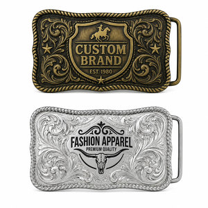 Western-Style Custom Belt Buckle for Fashion Brands — 3D Zinc Alloy, Antique or <b>Polished</b> Finish, OEM Private Label, Low MOQ - Product Image 2