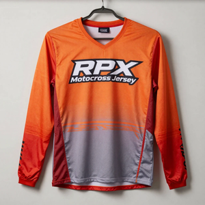Maillot de motocross personnalisable de haute qualité, grande taille, séchage rapide, respirant, en polyester, manches longues - Product Image 4