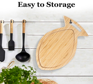 Planche à découper en bambou en forme de poisson, mignonne, pour fromage et service, personnalisable, en bois, pour cuisine, vente en gros - Product Image 3