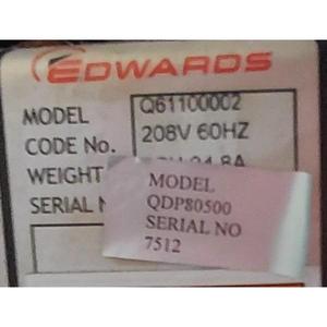 ระบบปั๊มสุญญากาศแบบแห้ง Edwards QDP80/500 - อุปกรณ์และอะไหล่เซมิคอนดักเตอร์ระดับโลกที่เชื่อถือได้ - Product Image 2