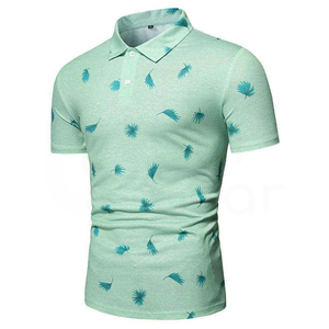 Polo de Manga Corta a Rayas para Hombre, Diseño Casual en Bloques de Color Blanco y Negro, Largo Regular - Product Image 1