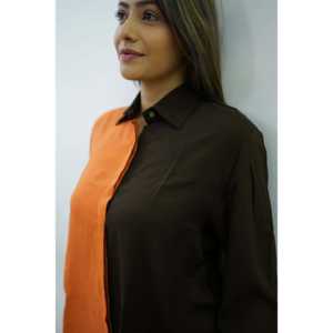Conjunto coordinado de 2 piezas color naranja para mujer - Product Image 2