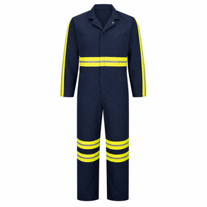 Combinaison de travail réfléchissante, vêtements de sécurité, combinaison à manches longues, uniforme utilitaire, vêtements de protection industrielle à rayures haute visibilité - Product Image 1