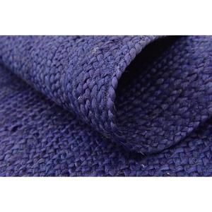 Alfombra de Yute Trenzada Azul, Alfombra de Fibra Natural Hecha a Mano, Alfombra de Pelo Corto para Sala de Estar, Dormitorio, Pasillo, Decoración del Hogar - Product Image 3