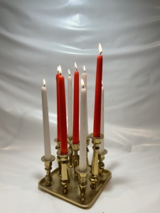 Candelabro de Aluminio Fundido de Primera Calidad, Diseño Brutalista, Portavelas de Metal Texturizado, Candelabro de Pilar Contemporáneo para Mesa de Comedor, Bodas - Product Image 6