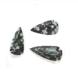 Puntas de flecha de obsidiana natural con forma de copo de nieve, puntas de flecha de jaspe elegante curativas, gemas de cristal para mayoristas - Product Image 6