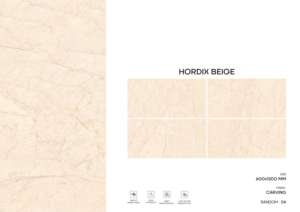 กระเบื้องพอร์ซเลนลายแกะสลักดีไซน์พรีเมียม ขนาด 600x1200 มม. กระเบื้องปูพื้นและผนังขนาดใหญ่ สำหรับใช้ในที่อยู่อาศัยและเชิงพาณิชย์ - Product Image 2