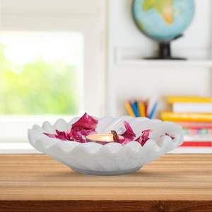 Tazón de Ensalada Translúcido Hecho a Mano de Mármol, Centro de Mesa, Decoración para el Hogar, Aniversario - Product Image 1