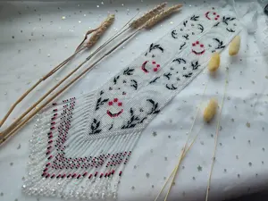 TRENDING DESIGN BOHO White <b>Beaded</b> Gerdan Necklace - Handmade Ukrainian Jewelry.FOR PARTY,CHRISTMAS , Anniversary, Wedding - Product Image 4