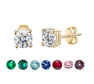 <b>Emerald</b> Cut 0.50-5.00ct IGI Certified Diamond <b>Studs</b>, Featuring 4 Prong Seting In Solid Gold with Secure Screw Backs Classic <b>stud</b> - Product Image 6