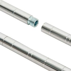 Scaffalatura in Acciaio a 5 Ripiani Certificata NSF con Ruote Cromate, Prodotto Premium YJ - Product Image 2